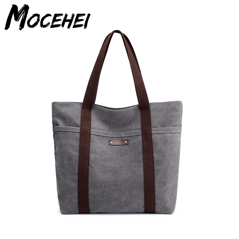 Для женщин сумка Повседневное Винтаж холст высокого Ёмкость большой Satchels