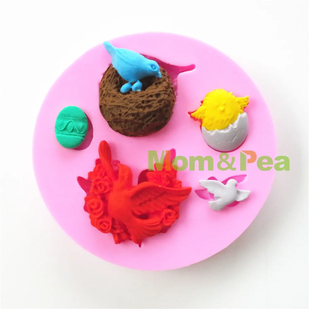 0708 Бесплатная доставка силиконовая форма в форме пасхального яйца Mom &amp Pea