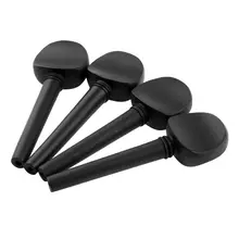 4 шт. черные деревянные колышки для виолончели, Ручка вала, музыкальные инструменты, твердый деревянный, аксессуары для виолончели, инструмент 11,5*3,75 см