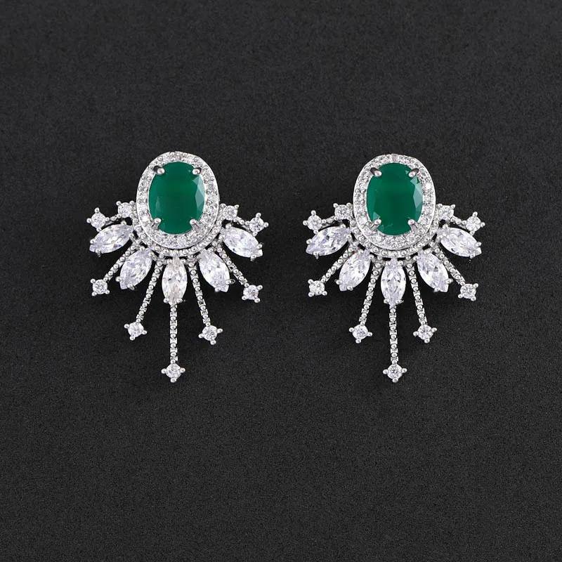 29 мм* 23 мм прозрачный Цирконий новая мода серьги с цирконием кубической огранки Кристалл Лучшие серьги для женщин и девушек