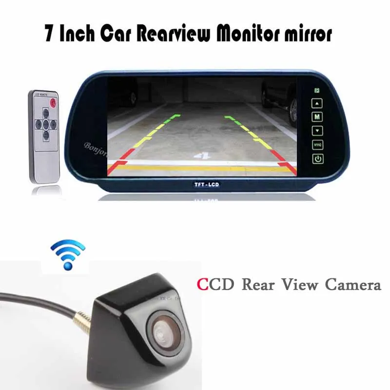Auto TV Car Rear view mirror with TFT LCD Monitor 800 480 Screen Video 12V CCD