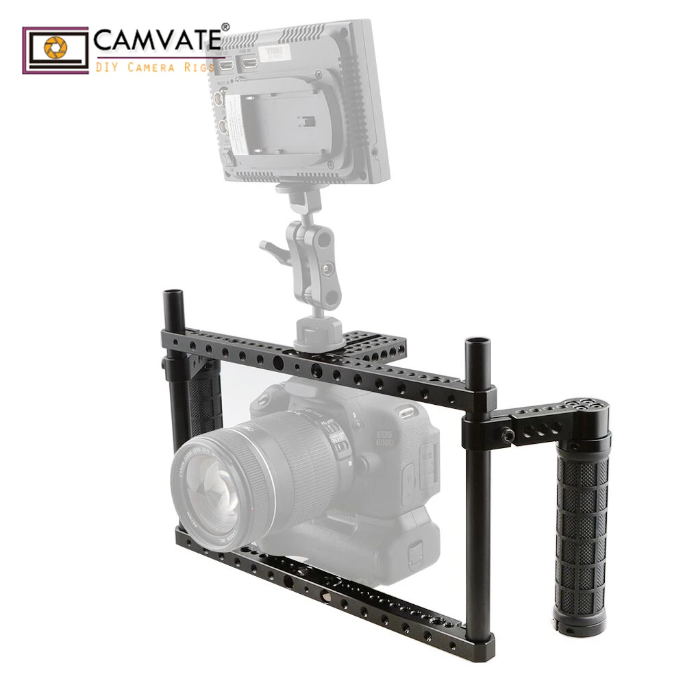 Камера CAMVATE Полная Клетка с ручкой для Canon EOS 1DC /1DX/ Nikon D3X/D3S/D800/810/850/A7/ A7S/A7R/A7II/ A7RII/A7SII /