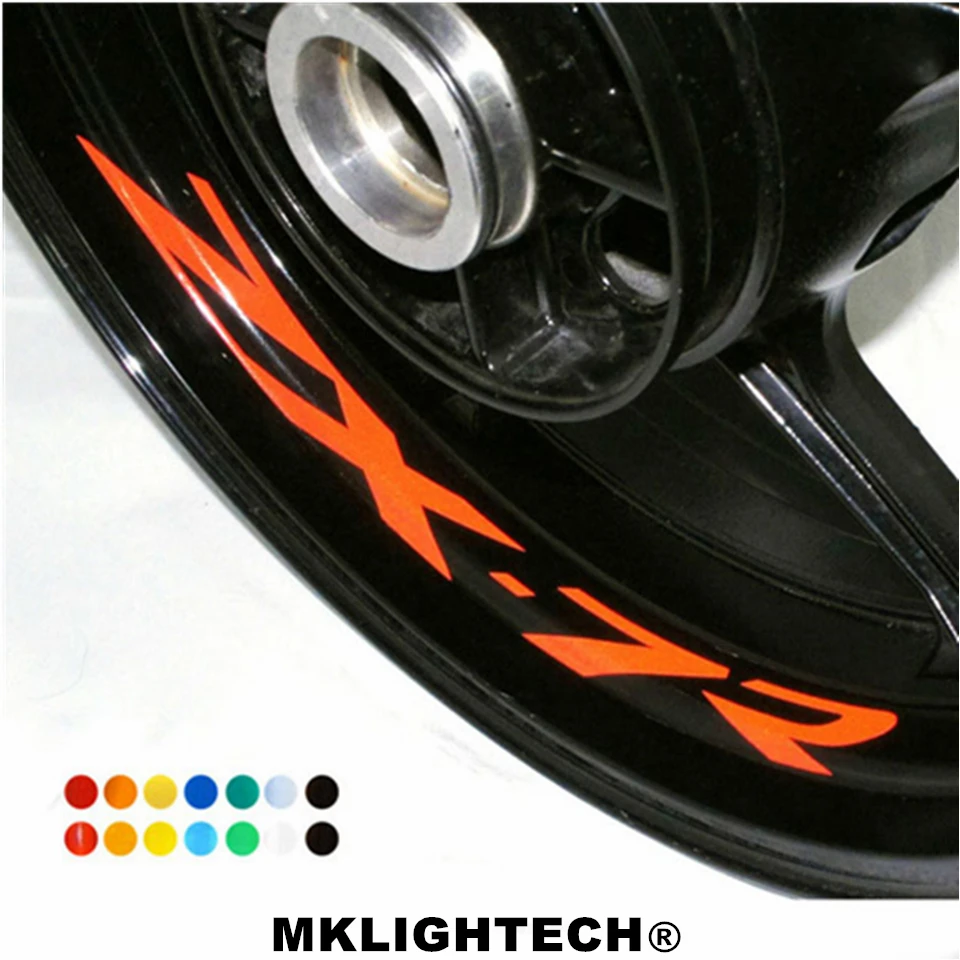 

k-sharp 8 X CUSTOM INNER RIM DECALS WHEEL Reflective STICKERS STRIPES FIT KAWASAKI ZX-7R