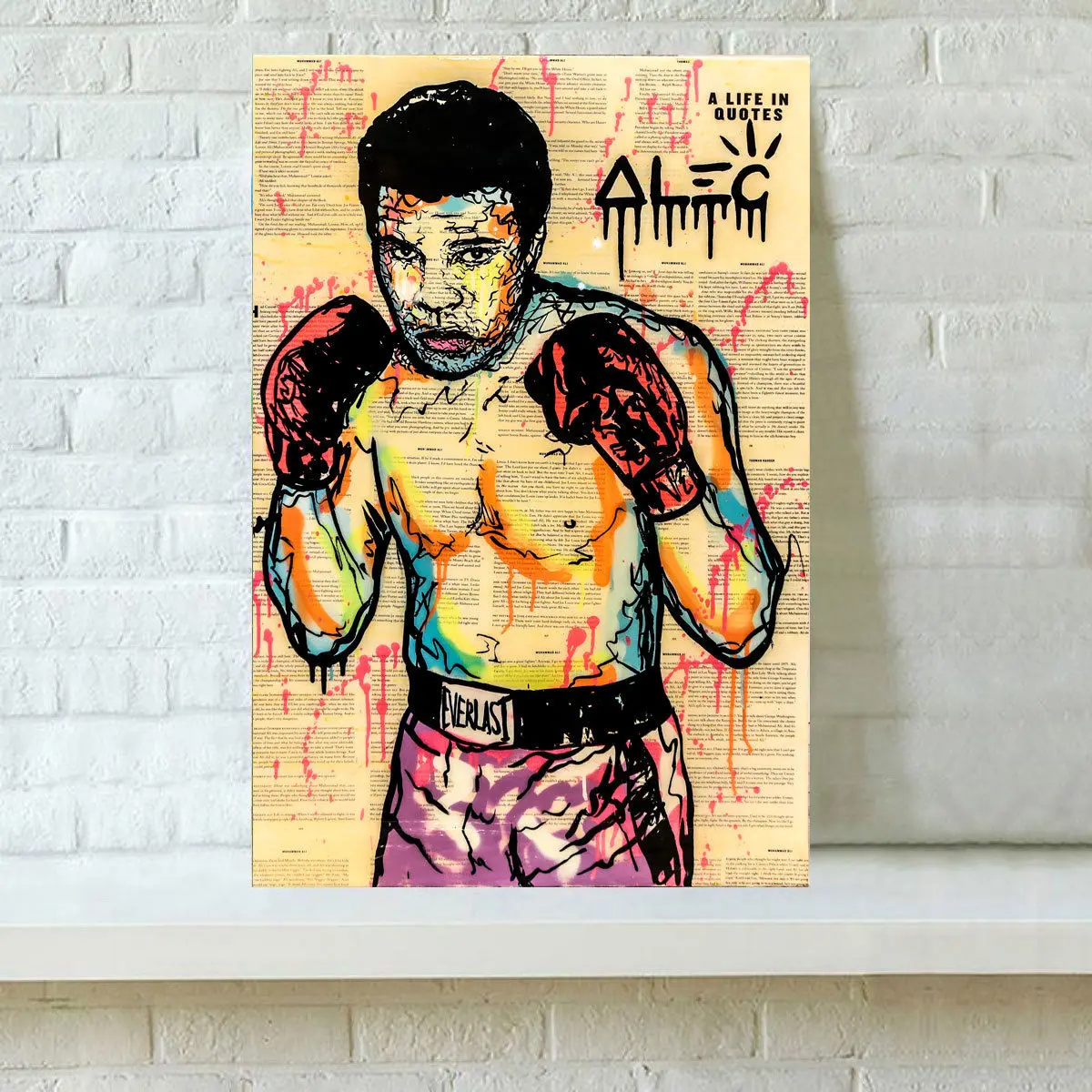 Alec Monopolys Muhammad Ali абстрактное украшение на стену живопись маслом постер холст