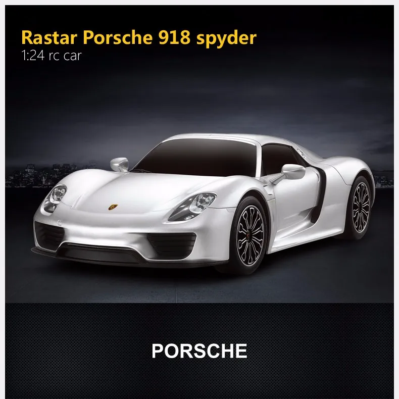 RASTAR Лицензия Дистанционное управление 1:24 Porsche 918 Spyder продвижение электронных Рождество игрушки 71400