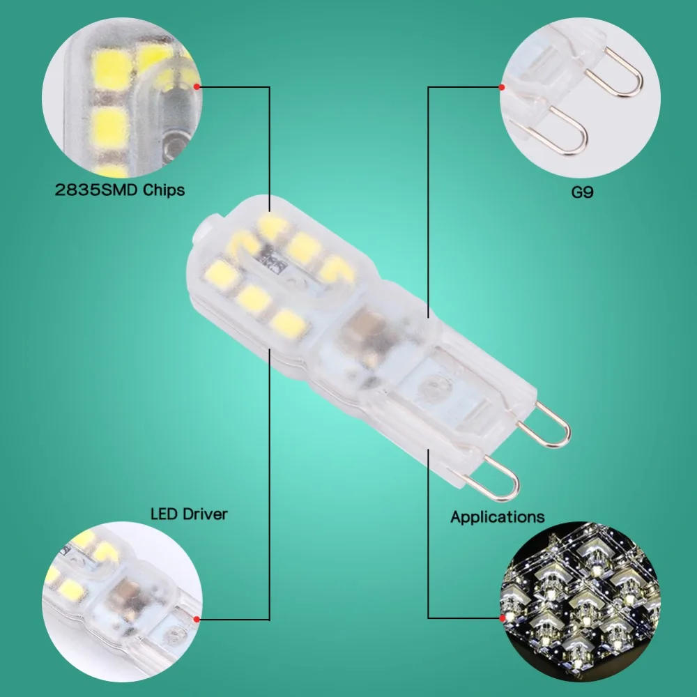 COB G9 G4 светильник светодиодный лампочка прожектор в форме кукурузы 110 В 220 В заменить 20 Вт, 30 Вт, 40 Вт, 50 Вт галогенные светильник затемнения 14 светодиодный s 22 светодиодный s 30 светодиодный s SMD 2835