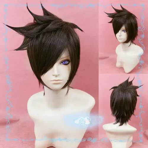 

Overwatch/OW Tracer Lena Oxton Short Dark Brown Cosplay Wig
