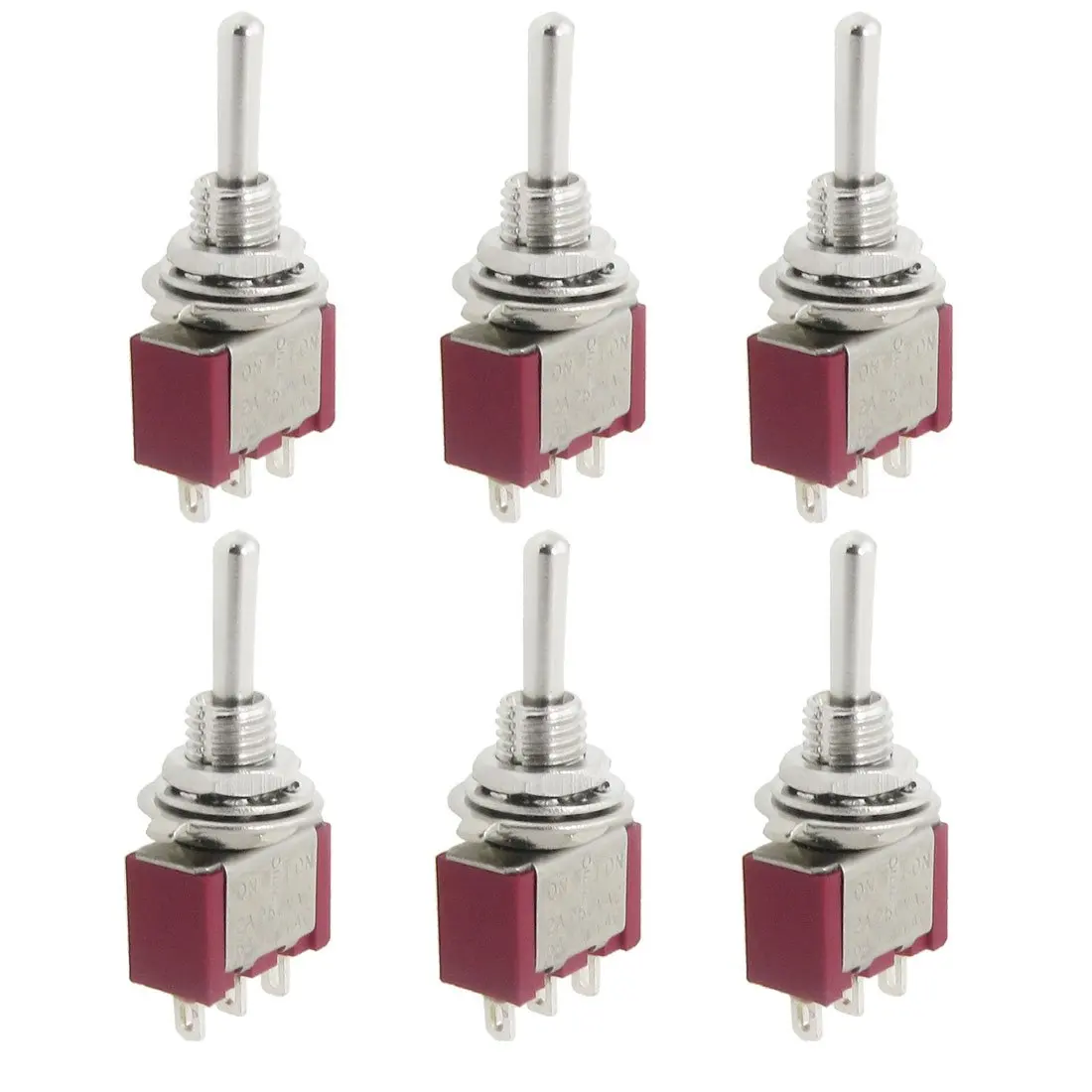

6 Pcs AC 250V 2A 120V 5A SPDT On/Off/On 3 Position Switch