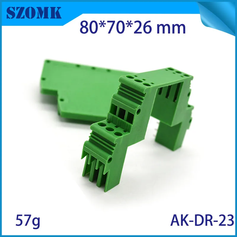 1 шт./лот пластиковый din-рейку чехол ip 54 распределительный корпус Электронный чехол 80*70* мм электронный din-рейку настенное крепление чехол терминал