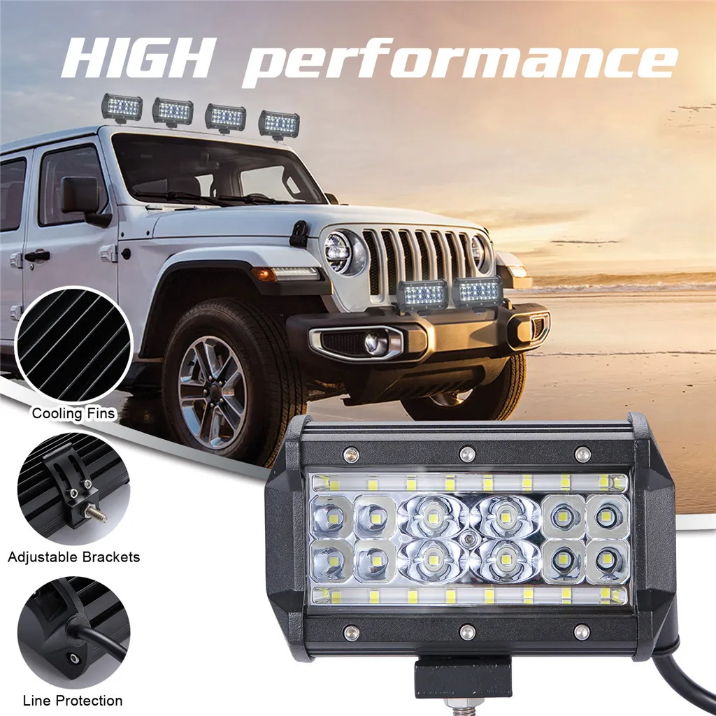 

New 5Inch 280W 4-Rows LED Work Light Bar Pods Flush Mount Combo Driving Lamp 12V 6000K 20000LM For Driving Offroad Boat Car