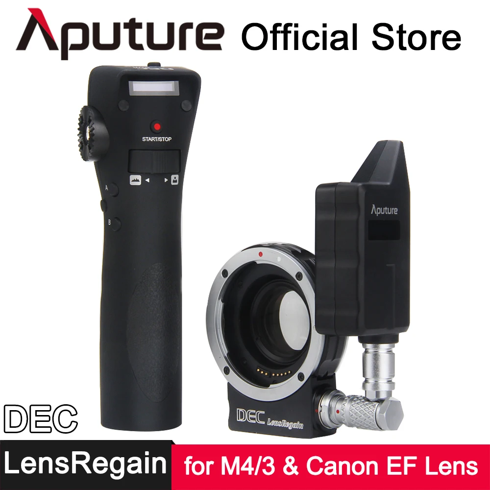 

Aputure Wireless Follow Focus Aperture Controller Adapter Telecompressor DEC LensRegain for MFT Micro M4/3 Camera Canon EF Lens
