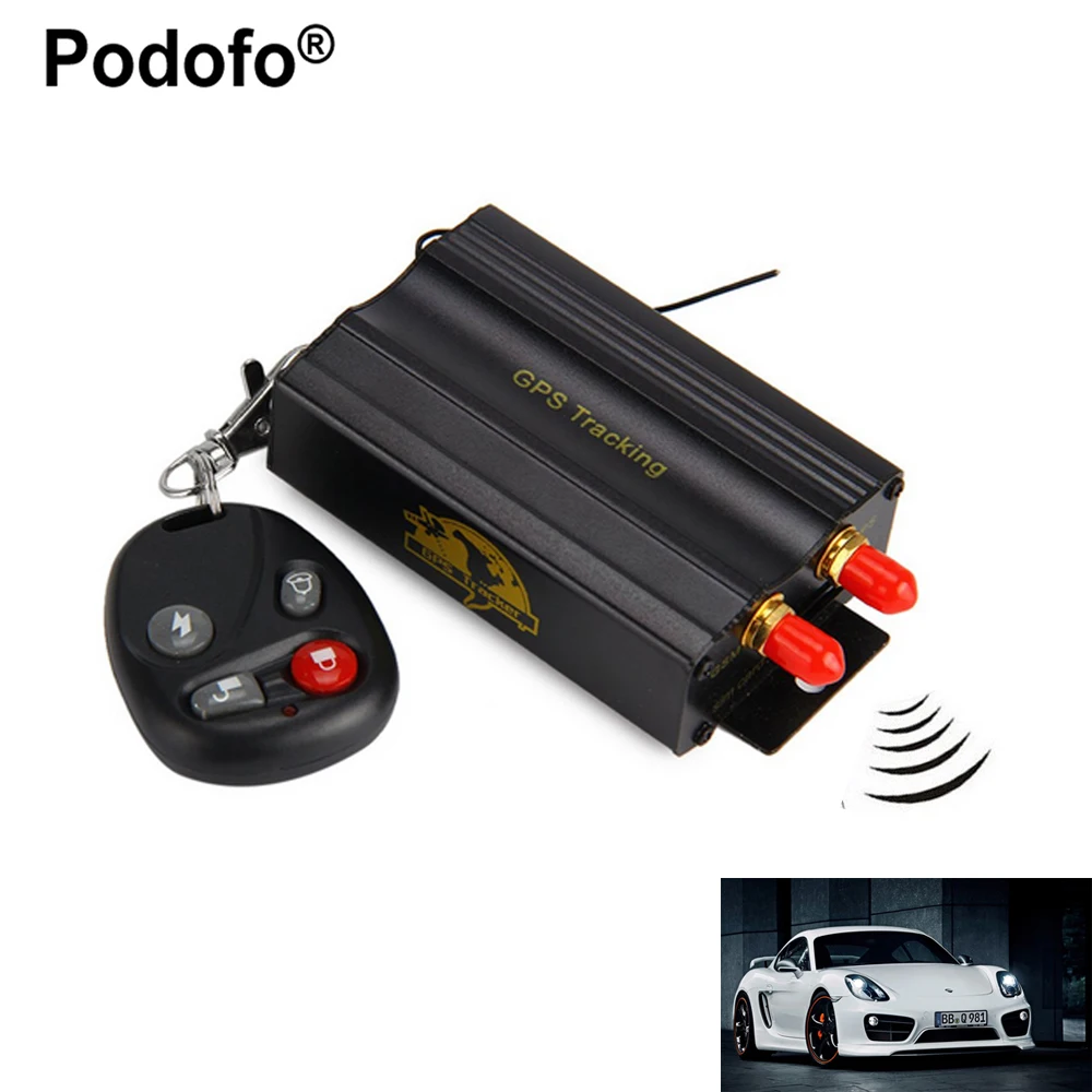 

Podofo TK103B Car GPS Tracker System GPS GSM GPRS Vehicle Tracker Locator Remote Control SD SIM Card Anti-theft tracking system
