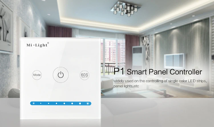 

DC12V-24V Milight P1 Led Controller Touch Switch Panel Adjust Brightness Led Dimmer Controller for Led Strip Tape, Panel Light