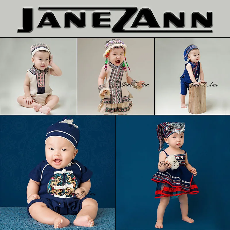 Jane Z Ann/детская одежда для фотосъемки платье для студийной фотографии одежды для маленьких мальчиков и девочек от 3 до 12 месяцев