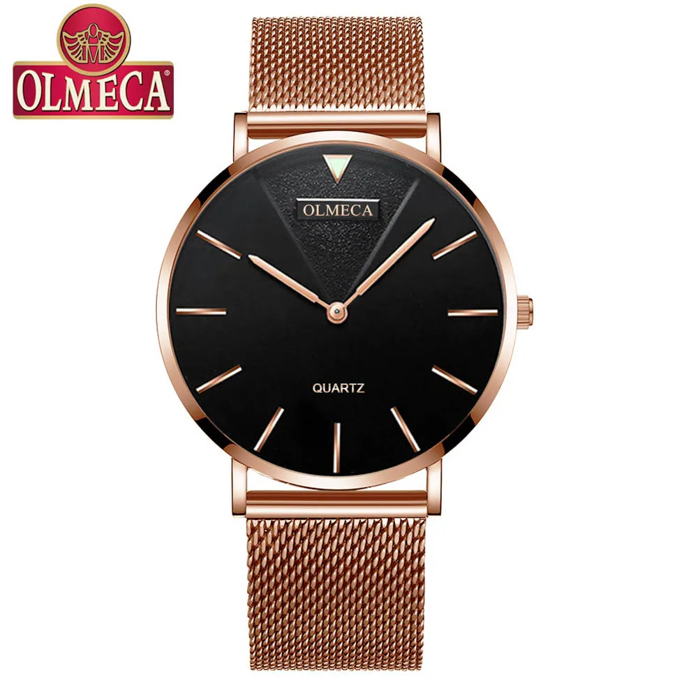 Часы наручные женские кварцевые со стальной сеткой модные ультратонкие