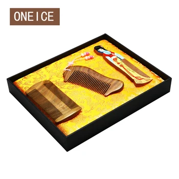 

Changzhou Chinese Wooden Comb Combs Wind Foreign Affairs Conference Gifts Gifts Practical 3 pcs a set