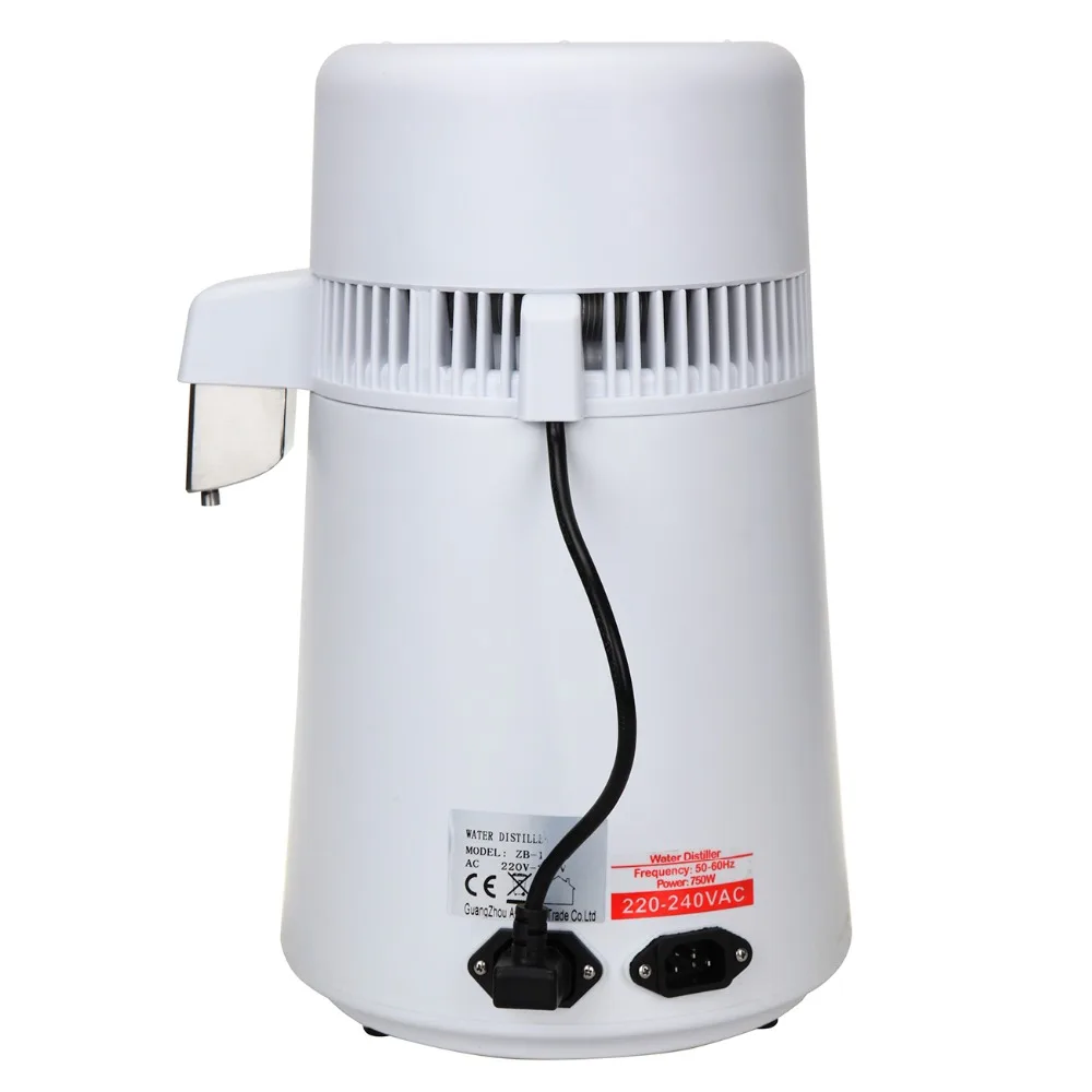  (Ship from EU) 4L Pure Water Distiller Filter Machine Purifier Filtration Hospital Home Office Kitc - 32266097521