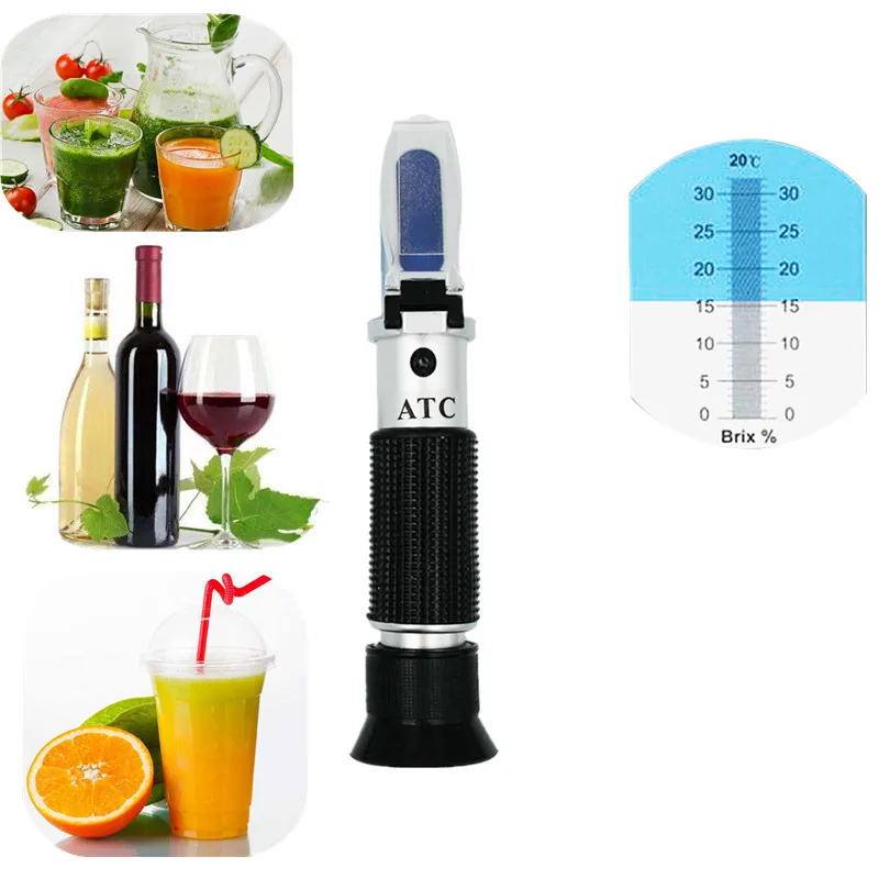 Hand Held 032 Brix Refractometer Tester Meter Sugar Tools For Fruit