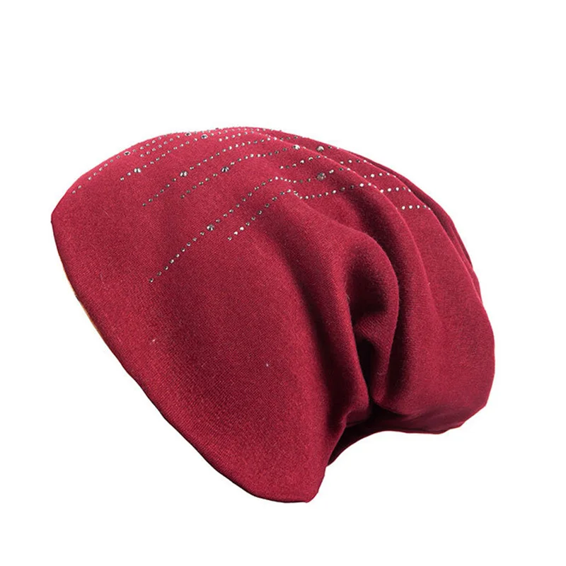 Письмо хеджирования Cap Женщины Skullies шапочки Вязание Вязаные шапки капот двойной