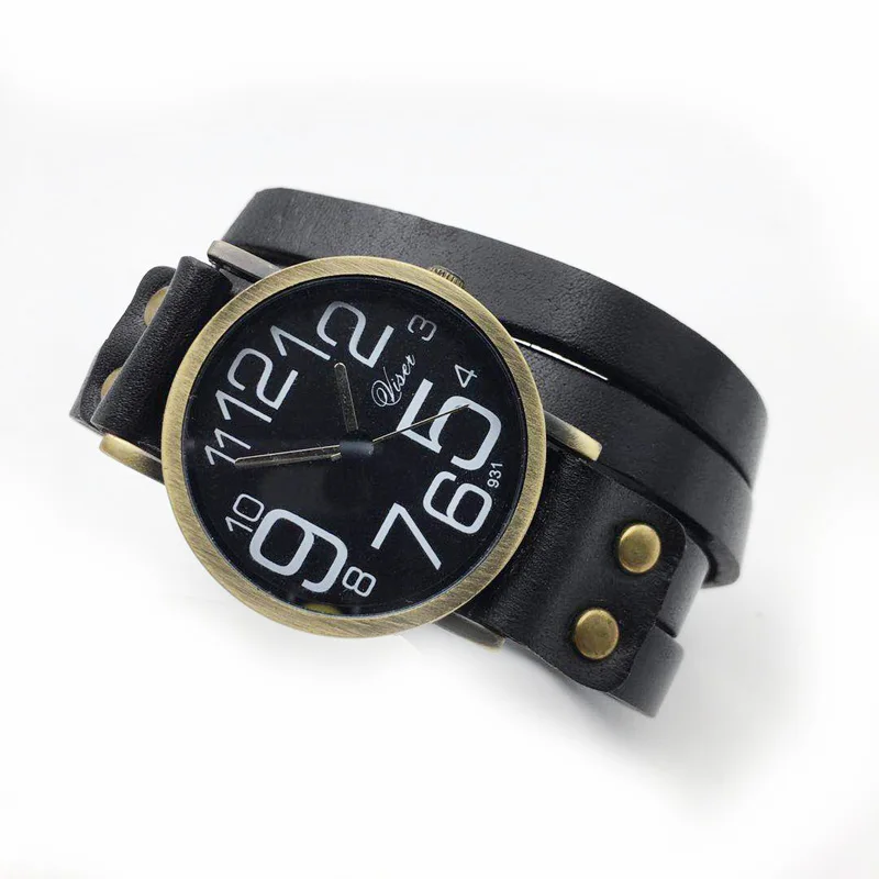 Vintage Retro Rivet Braided Watch Leather Strap Women Dress Watches Fashion Quartz Watch Relogio Feminino wholesale (4)