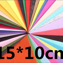 Продаются со скидкой! 40 шт./лот нетканые ткани Войлок Ткань полиэстер Войлок для ручного шитья куклы игрушки, поделки украшения 15*10 см/1 мм