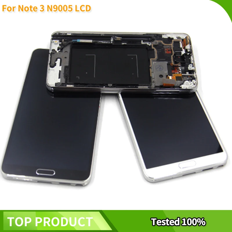 

Note 3 N9005 LCD Display Touch Screen Assembly With Frame For Samsung Galaxy Note 3 N9005 LCD Screen Digitizer Replacement Parts