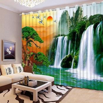 

High Quality 3D Printing Curtains Beautiful HD modern living room curtains blackout curtains for the bedroom CL-DLM233