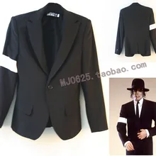 Редкая MJ Майкл Джексон Dangerous BAD черная костюмная куртка с повязкой имитация подарок