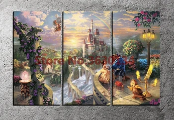 

Wall Sticker Beauty beast 3pcs Diy Diamond Painting Cross Stitch Kits 5D Mosaic Full Needlework Diamond Embroidery Handmade