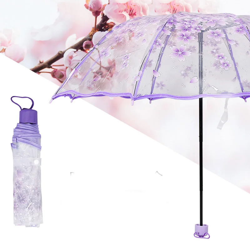 여자 투명한 우산 남성 숙녀 비 플라스틱 japanese 레이스 파라솔 파라과이 여성 다채로운 8 갈비뼈 우산