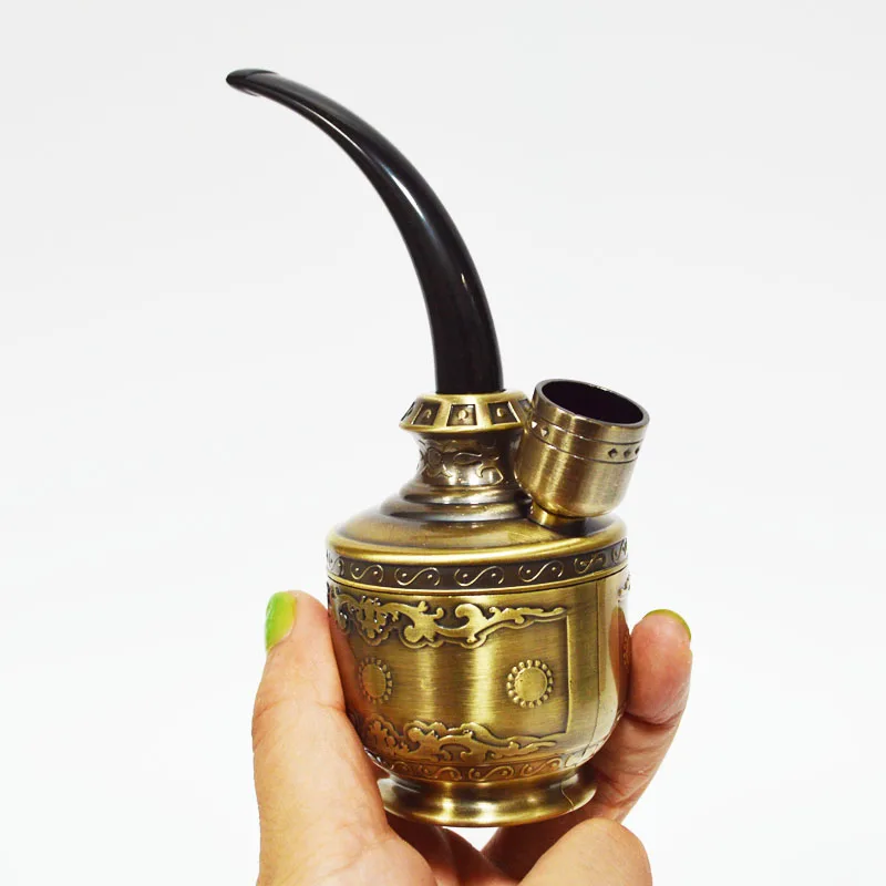 High Quality Bronze Water Smoke Smoking Pipe Shisha Hookah Weed Tobacco