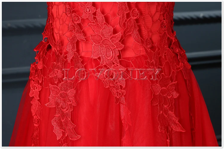 DEERVEADO T402 Short Prom Dresses Elegant A-Line Red Prom Dress Gown Formal Party Dresses Evening Gown Vestido De Festa