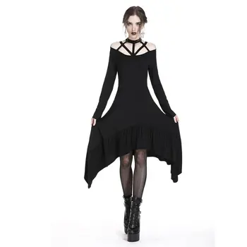 

Darkinlove Women's Asymmetric Goth Dress DW230