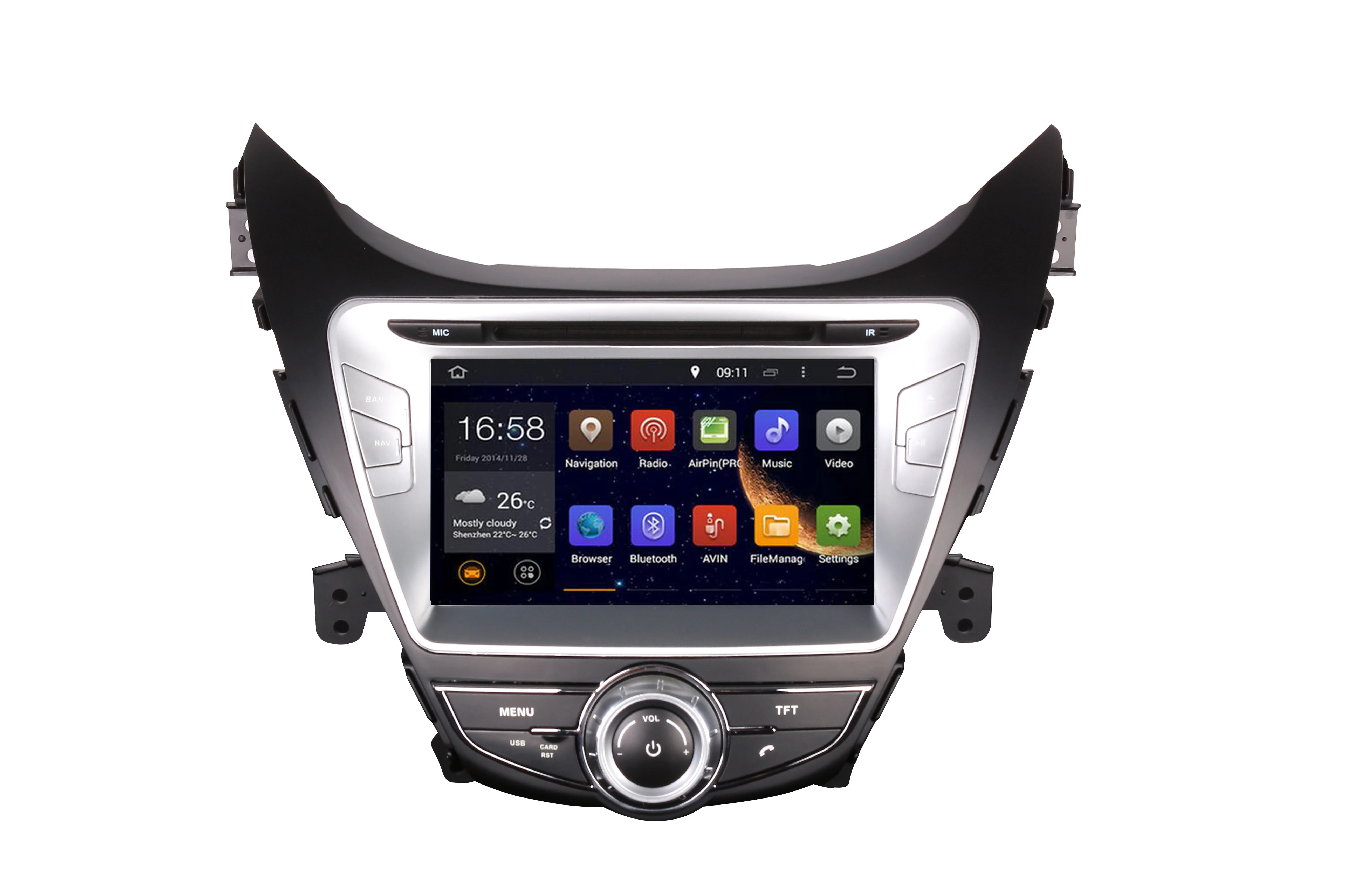 Автомобильный DVD плеер на Android 10 GPS навигация для Hyundai Elantra(MD)2011 2013 Avante(MD) головное