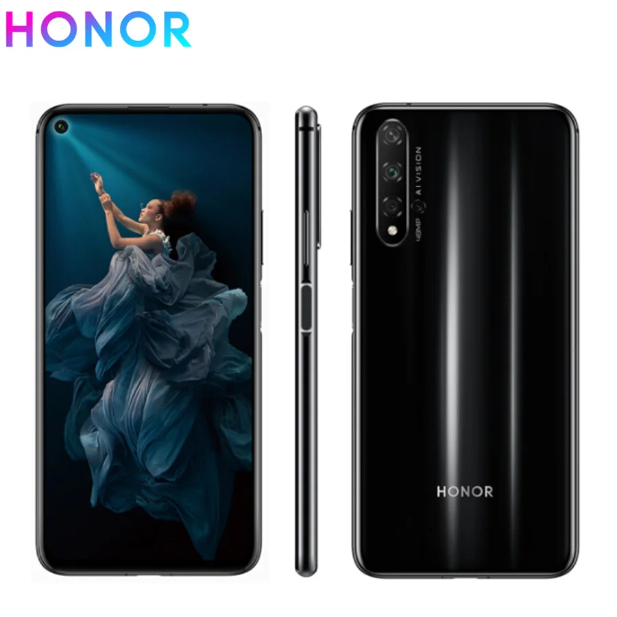 Новый Honor 20 мобильный телефон 6 26 &quot8 Гб RAM 256 ГБ ROM Kirin 980 Octa Core Super Charge Side fingerprint Android 9