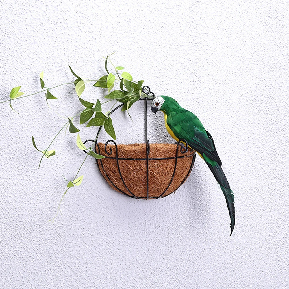 25/35cm Handmade Simulation Parrot Creative Feather Lawn Figurine Ornament Animal Bird Garden Bird Prop Decoration