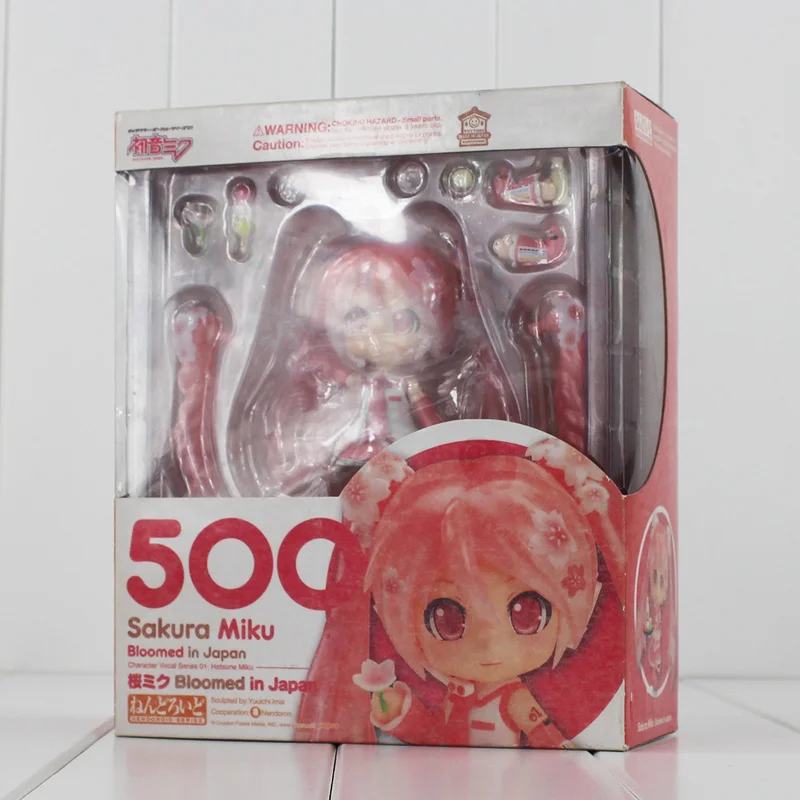 Милый 500 # Hatsune Мику Аниме Nendoroid Vocaloid Hatsune Мику Сакура фигурку куклы Бесплатная доставка