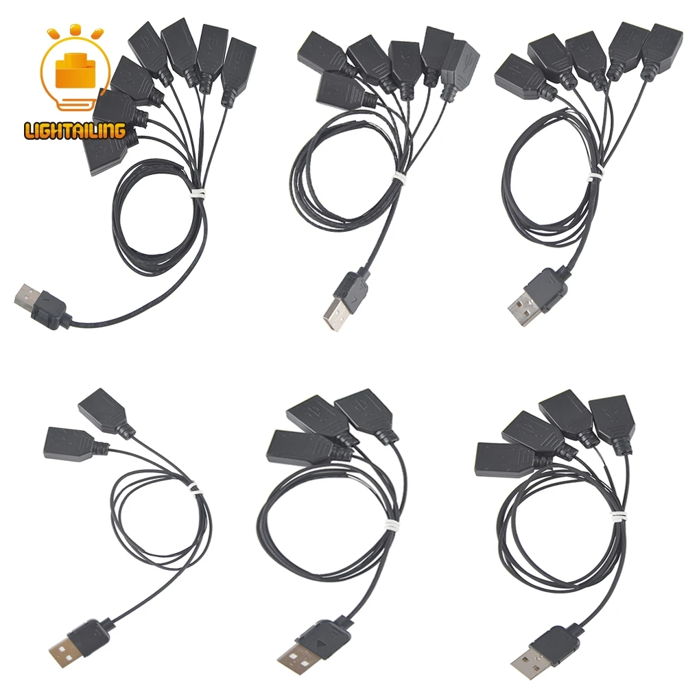 Аксессуары для светодиодного освесветильник черный порт USB от одного до семи