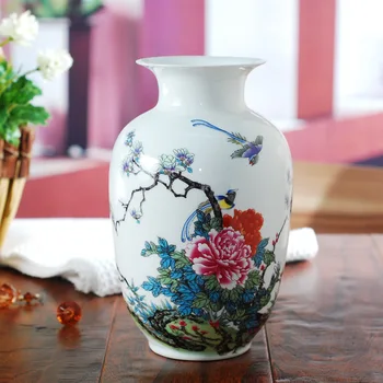 

Rose Artificial Flower Calla Lily Peony Vase Ceramic Vase Bedroom Wedding Decoration Bottle Balcony Display Accessories