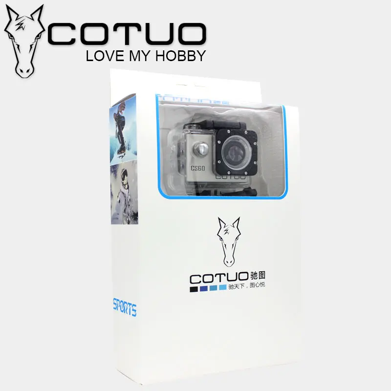 COTUO CS60 4K 30fps WiFi 16MP Экшн-камера Ultra HD 170D 1080P 720P 120fps go 30m Водонепроницаемая pro 2," lcd Спортивная камера с защитой от тряски