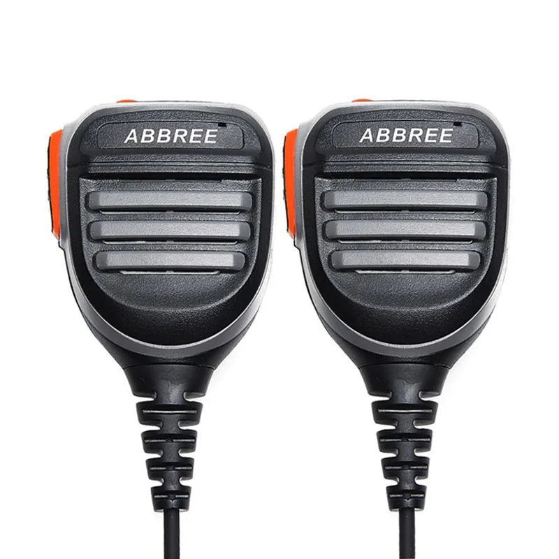 2 шт. водонепроницаемый микрофон Abbree для Kenwood TYT Baofeng UV5R PTT с плечевым динамиком
