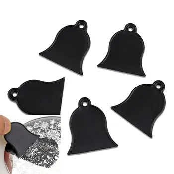 

5pcs Scrapers Bell For Stamping NAIL ART STAMPING KIT Nail Printing Stamper Tool DIY Nail Manicure small optimal size