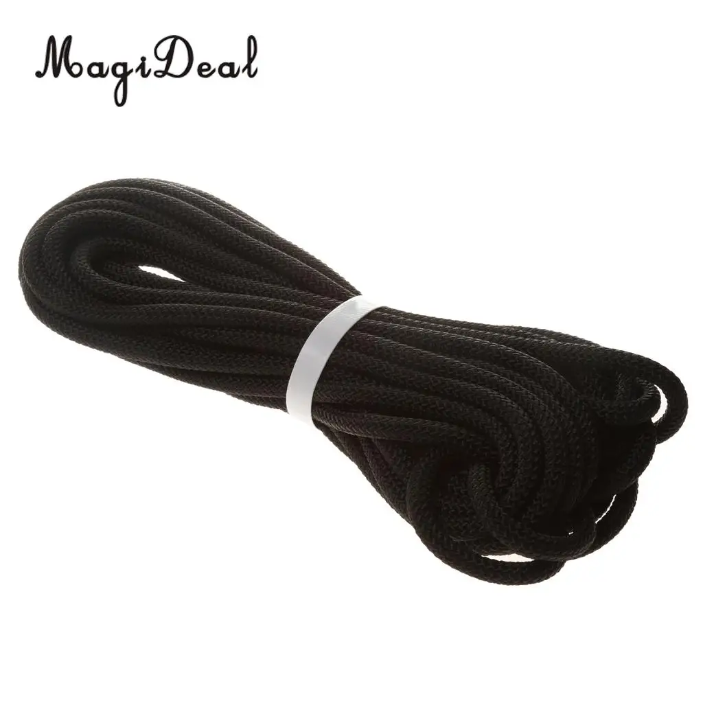 MagiDeal Utility 8mm Climbing Safety Sling Rappelling Rope Auxiliary Cord Black 10/20/30/40m for Expedition Climbing Caving Work