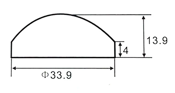 Комплект из 2 предметов, 18, 20, 22, 23-25 28 мм 29, маленького размера, круглой формы с диаметром 32 мм 34 36 37,5 42-45 47,5 50 мм полиметилметакрилатные линзы Q5 T6 L2 зум масштабируемый светодиодный фонарик налобный фонарь - Цвет: 33.9mm