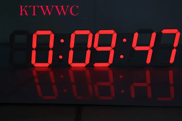 Promotion!Large Led Wall Clock Modern Design Show Time On The Wall  In The Living Room 3D Digital Wall Clock Big digital Display (2)