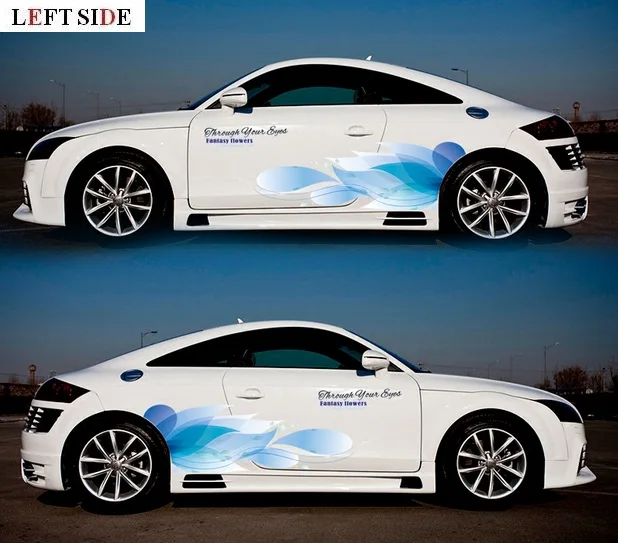 LEFT SIDE Car Stickers DIY Creative Flower Car Styling 3D Car Inkjet