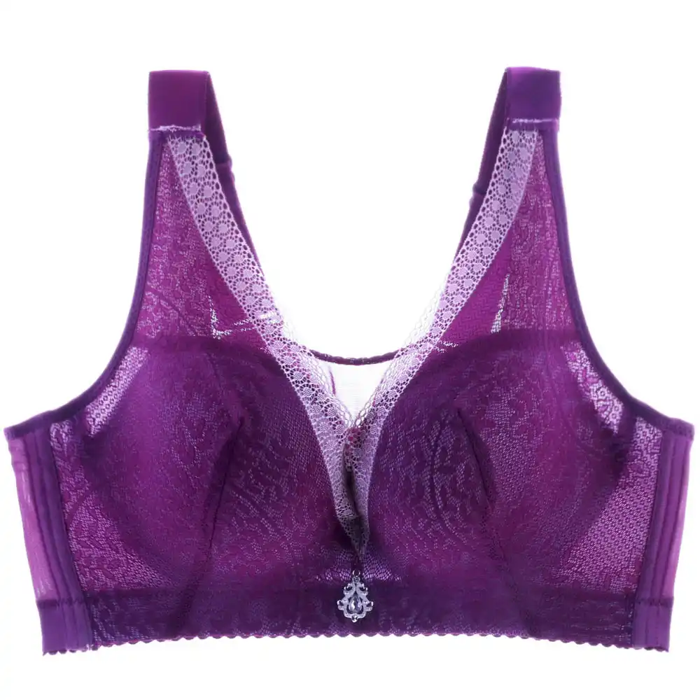 Plus Size Bra 120 52 50 48 46 C D DD E Cup No Rims Push Up Big Size