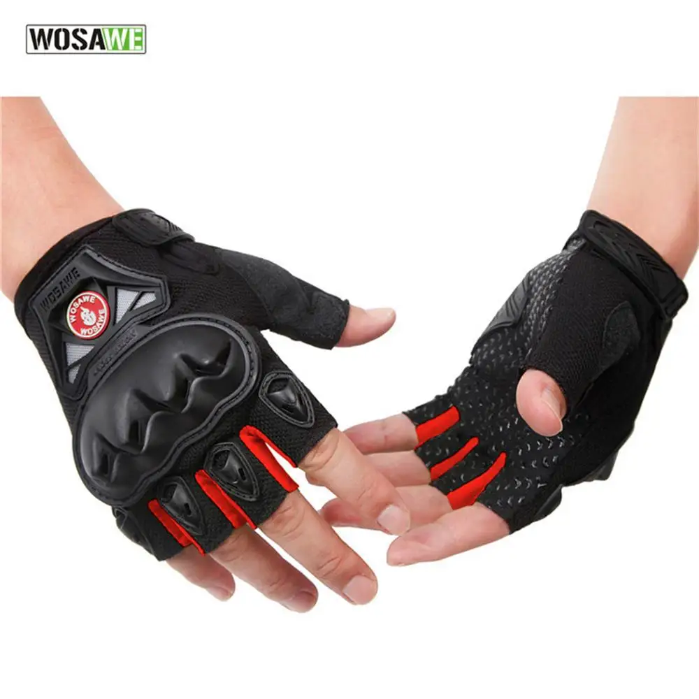 US Cool Skeleton Cycling Motorcycle MTB Bike Half Finger Short Sports Gloves