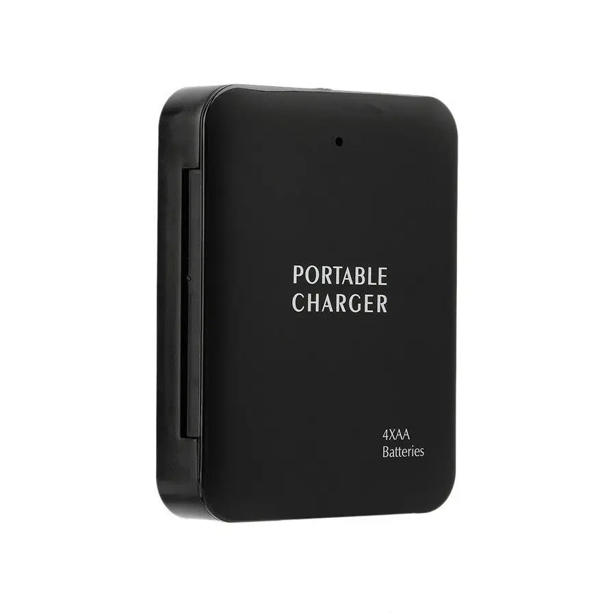 Portable USB 4AA Battery Emergency Charger Power Bank Case For Cell Phone
