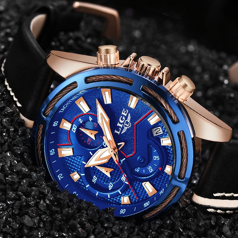 Relojes Hombre Новинка 2018 года LIGE модные для мужчин s часы лучший бренд класса люкс